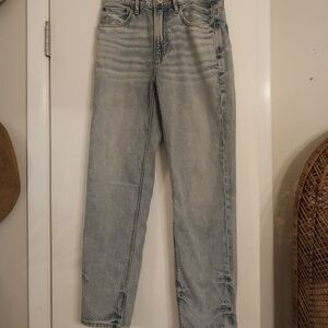 American eagle jeans high waist size 00 dad jean straight leg